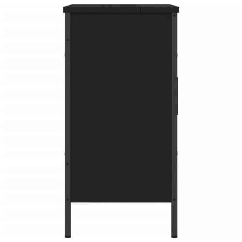 Underskab til håndvask 60x30x60 cm konstrueret træ sort