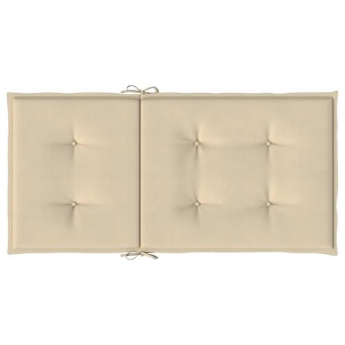 Stolehynde m. lav ryg 6 stk. 100x50x3 cm oxfordstof beige