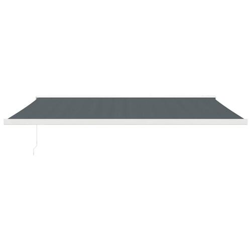 Foldemarkise 5x3 m stof og aluminium antracitgrå