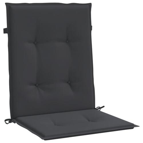 Stolehynde m. lav ryg 6 stk. 100x50x3 cm oxfordstof sort