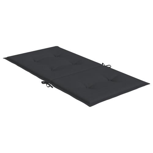 Stolehynde m. lav ryg 6 stk. 100x50x3 cm oxfordstof sort