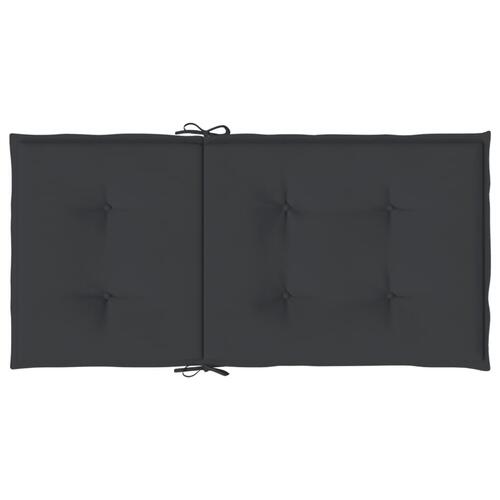Stolehynde m. lav ryg 6 stk. 100x50x3 cm oxfordstof sort