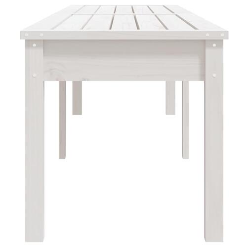 2-personers havebænk 203,5x44x45 cm massivt fyrretræ hvid