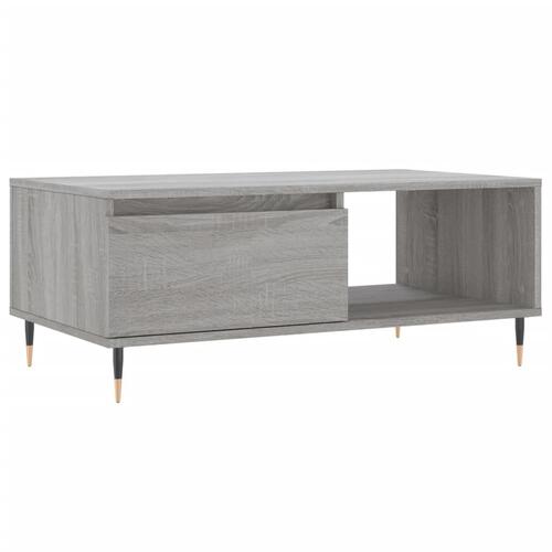 Sofabord 90x50x36,5 cm konstrueret træ grå sonoma-eg