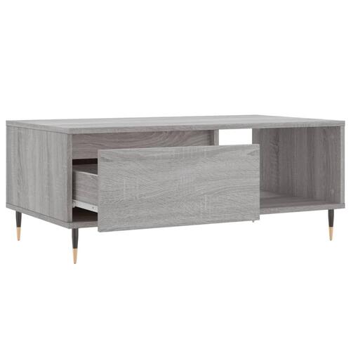 Sofabord 90x50x36,5 cm konstrueret træ grå sonoma-eg
