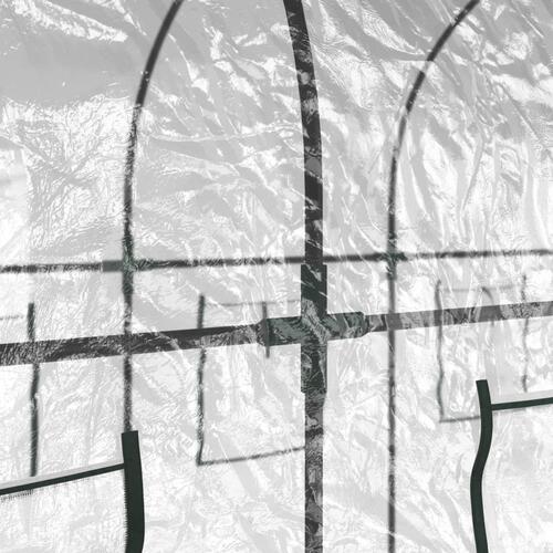 Drivhus 160x400x190 cm PVC og pulverlakeret stål transparent