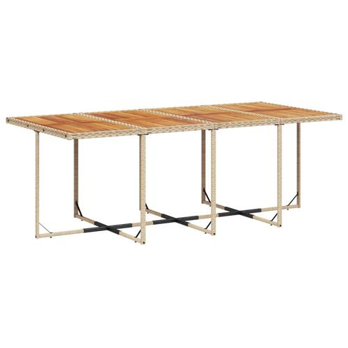 Spisebordssæt til haven 13 dele med hynder polyrattan beige