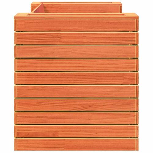 Bænk m. plantekasser 167,5x60x65 cm massivt fyrretræ gyldenbrun