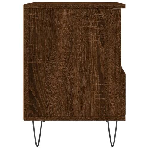 Sengebord 40x35x50 cm konstrueret træ brun egetræsfarve