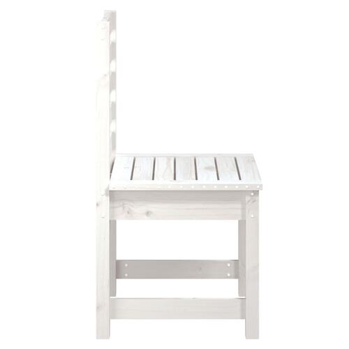 Havestole 2 stk. 50x48x91,5 cm massivt fyrretræ hvid