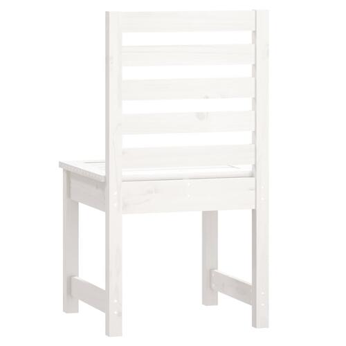 Havestole 2 stk. 50x48x91,5 cm massivt fyrretræ hvid