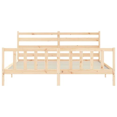 Sengeramme uden madras 200x200 cm massivt fyrretræ
