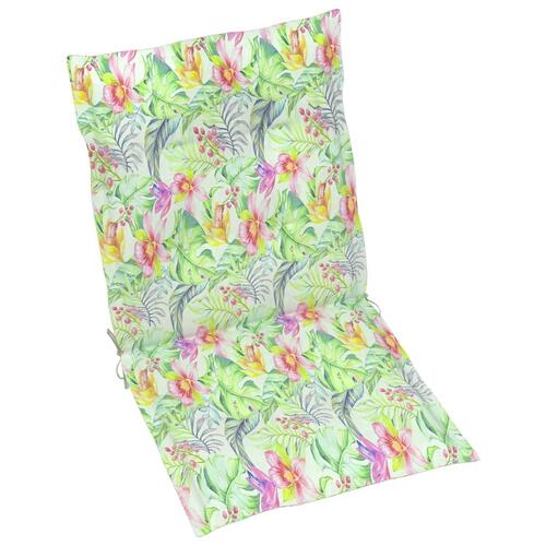Hynder til havestole 4 stk. 100x50x4 cm bladmønster