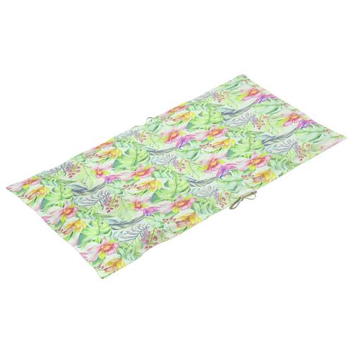 Hynder til havestole 4 stk. 100x50x4 cm bladmønster
