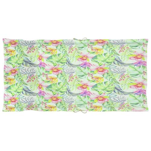Hynder til havestole 4 stk. 100x50x4 cm bladmønster