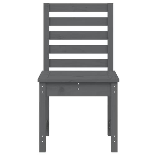 Havestole 2 stk. 50x48x91,5 cm massivt fyrretræ grå