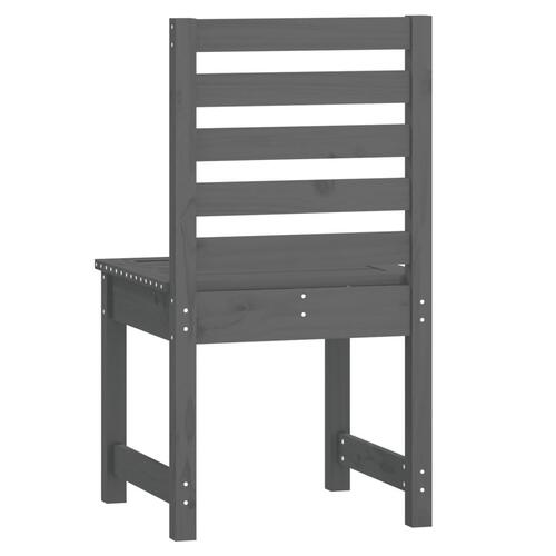 Havestole 2 stk. 50x48x91,5 cm massivt fyrretræ grå
