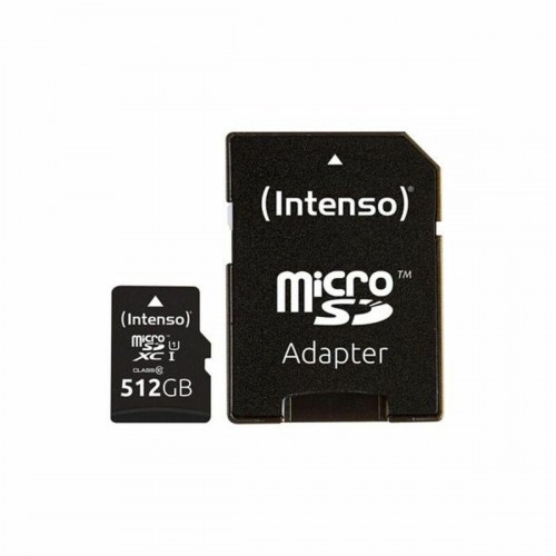 MicroSD-kort INTENSO 512 GB UHS-I Class 10 med adapter - 45 MB/s