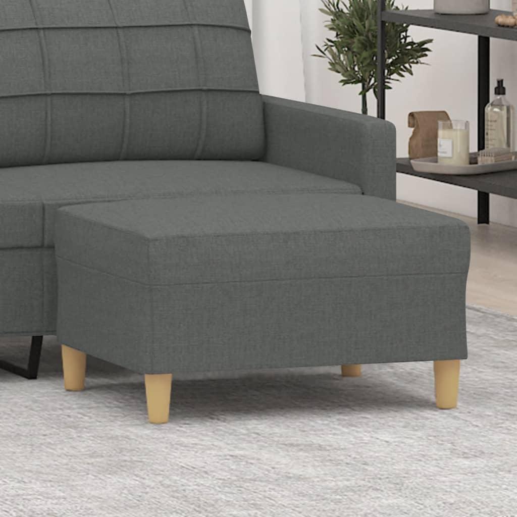 Fodskammel 70x55x41 cm stof mørkegrå