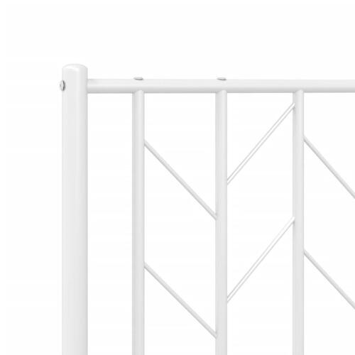 Sengeramme med sengegavl 90x200 cm metal hvid