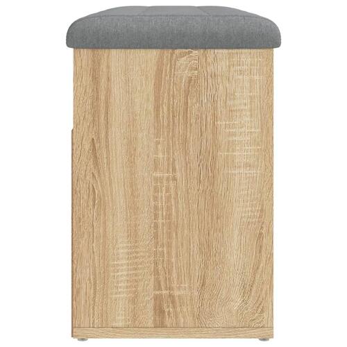 Skobænk 82x32x45,5 cm konstrueret træ sonoma-eg