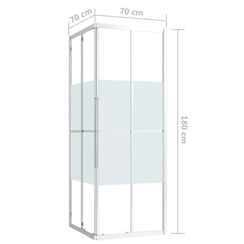 Brusekabine 70x70x180 cm sikkerhedsglas