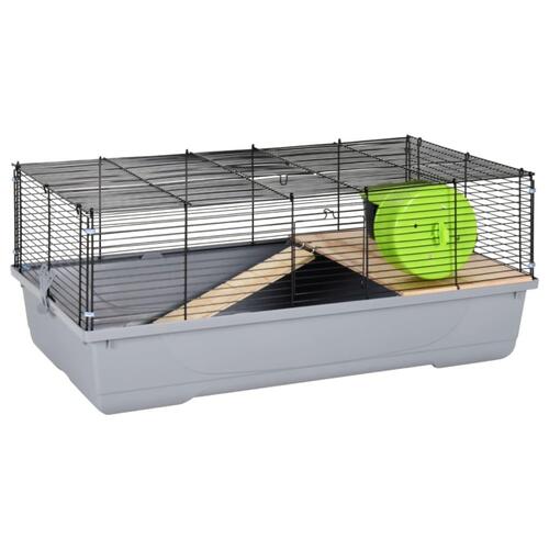 Hamsterbur 80x45x34 cm polypropylen og metal grå