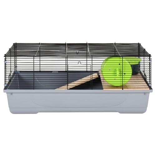 Hamsterbur 80x45x34 cm polypropylen og metal grå