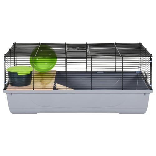 Hamsterbur 80x45x34 cm polypropylen og metal grå