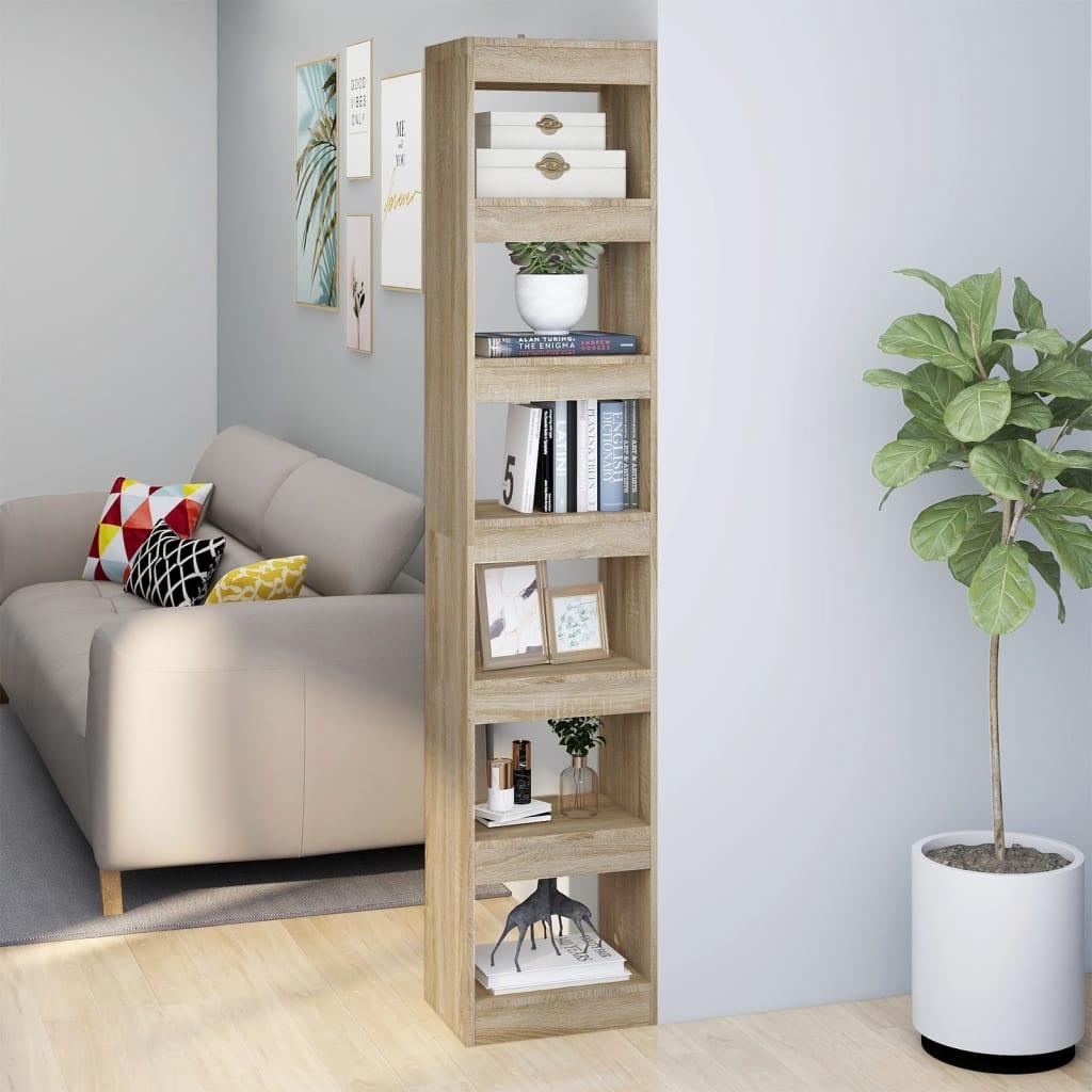 Bogreol/rumdeler 40x30x198 cm sonoma-eg
