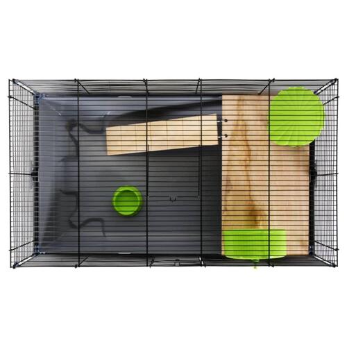 Hamsterbur 80x45x34 cm polypropylen og metal grå