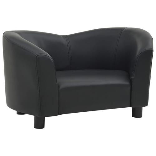 Hundesofa 67x41x39 cm kunstlæder sort