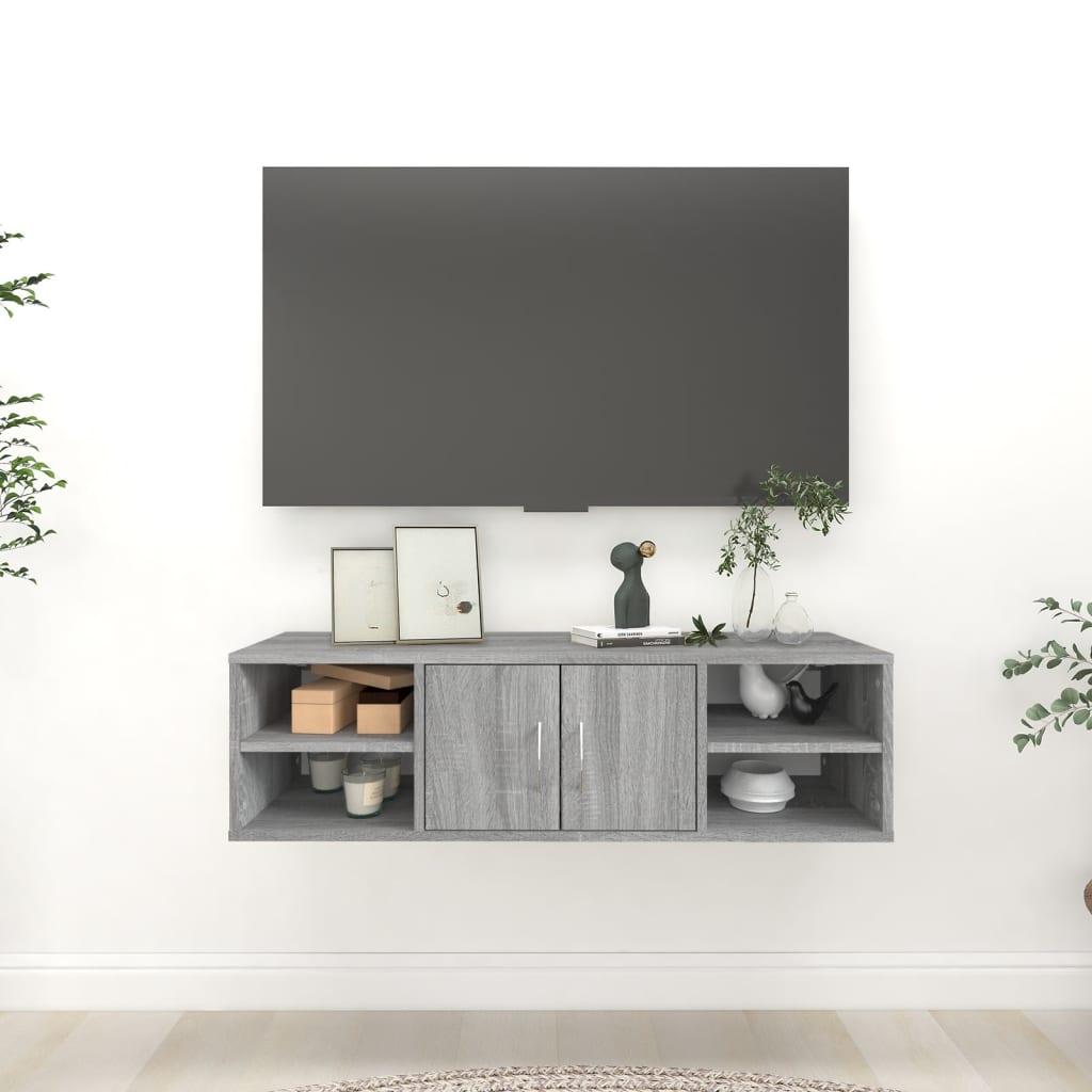 Væghylde 102x30x29 cm konstrueret træ grå sonoma-eg