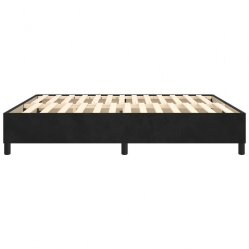 Boxspring sengeramme i fløjl - sort 160 x 200 cm