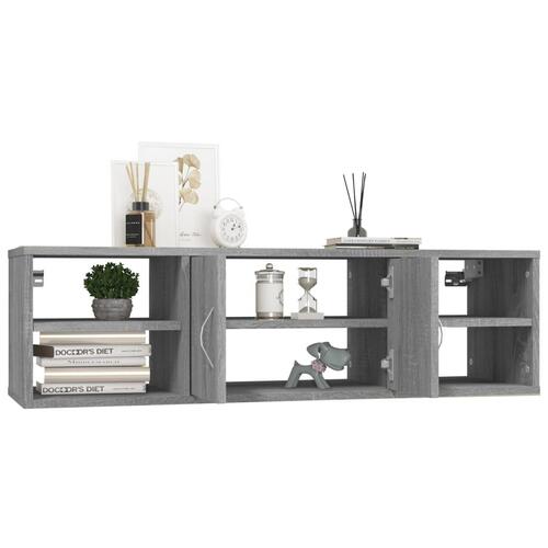 Væghylde 102x30x29 cm konstrueret træ grå sonoma-eg