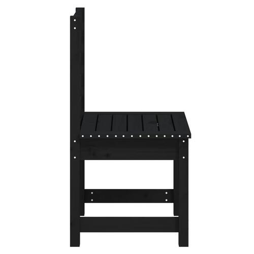 Havestole 2 stk. 50x48x91,5 cm massivt fyrretræ sort