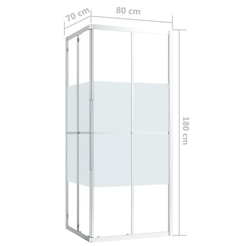 Brusekabine 80x70x180 cm sikkerhedsglas