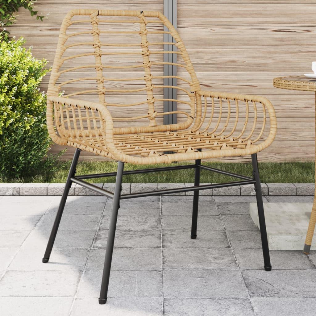 Havestole 2 stk. polyrattan brun