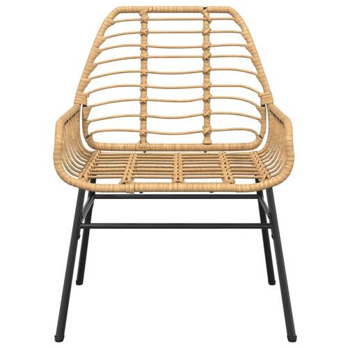 Havestole 2 stk. polyrattan brun