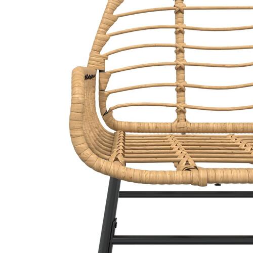Havestole 2 stk. polyrattan brun
