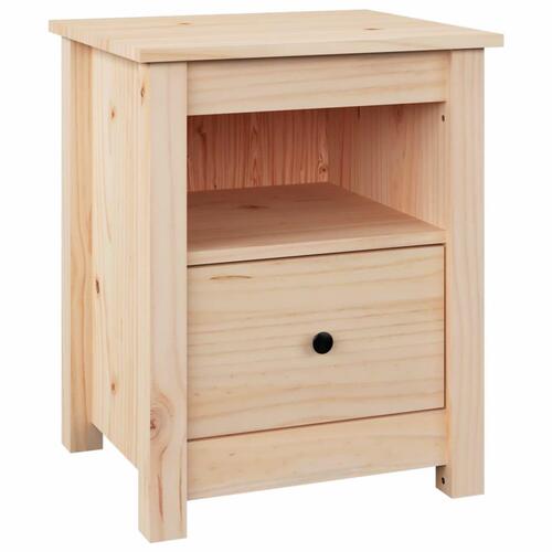 Sengebord 40x35x49 cm massivt fyrretræ