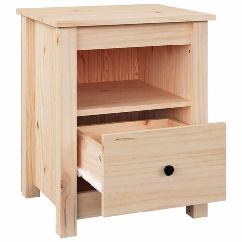 Sengebord 40x35x49 cm massivt fyrretræ