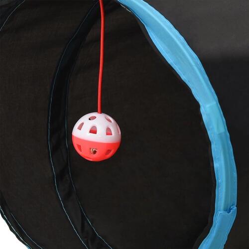 4-vejs kattetunnel 25 cm polyester sort og blå