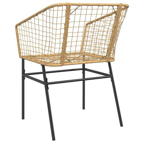 Havestole 2 stk. polyrattan brun