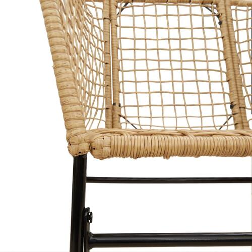 Havestole 2 stk. polyrattan brun