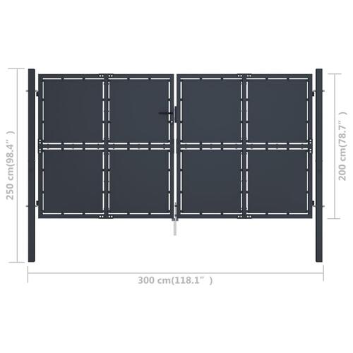 Havelåge 300 x 200 cm stål antracitgrå