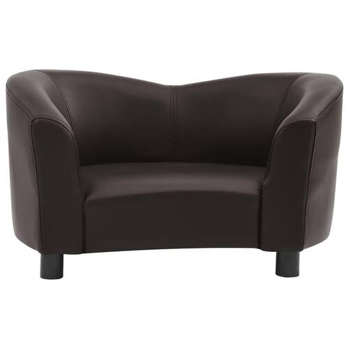 Hundesofa 67x41x39 cm kunstlæder brun
