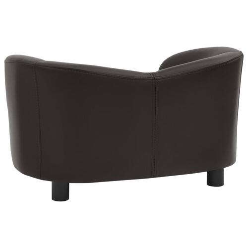 Hundesofa 67x41x39 cm kunstlæder brun