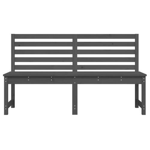 Havebænk 157,5 cm massivt fyrretræ grå