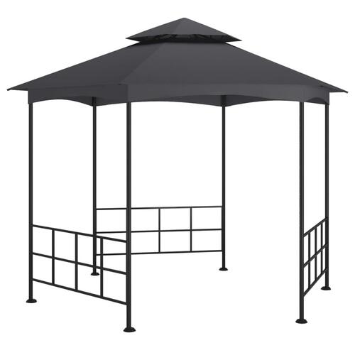 Pavillon med sidevægge 3,1x2,7 m antracitgrå